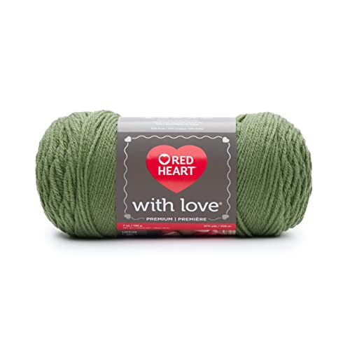 Red Heart with Love Lettuce Yarn - 3 Pack of 198g/7oz - Acrylic - 4 Medium (Worsted) - 370 Yards - Knitting/Crochet,Light Gray - Image 3