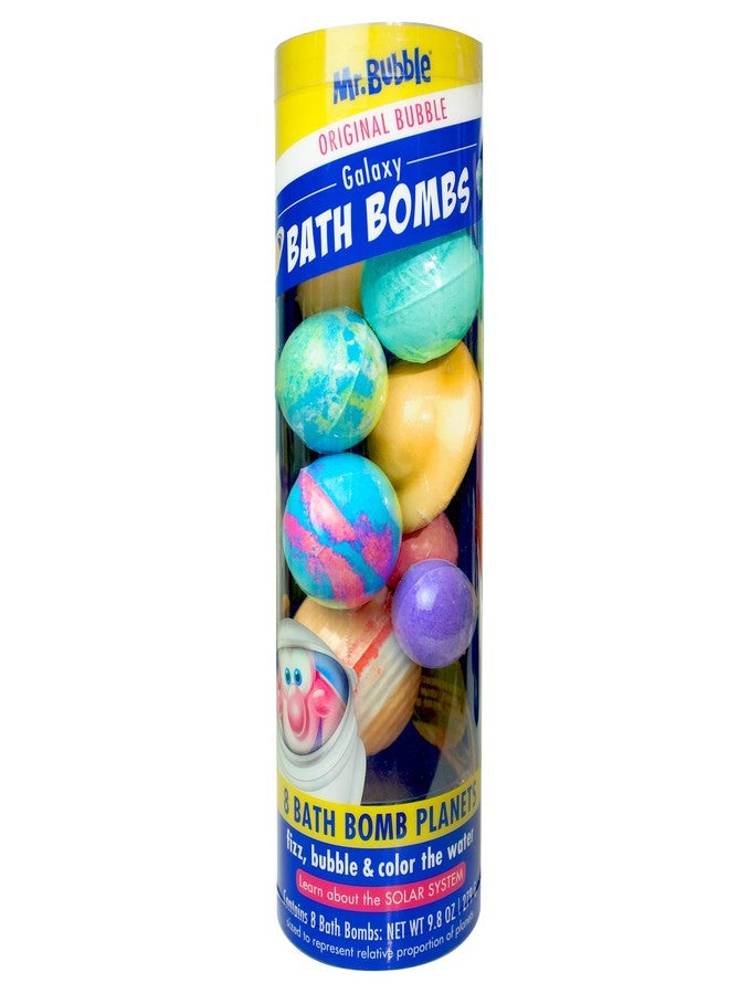 Mr. Bubble Galaxy Bath Bombs, Signature Bubble Gum Scent, Set of 8 Different Bath Bomb Planets - Image 1