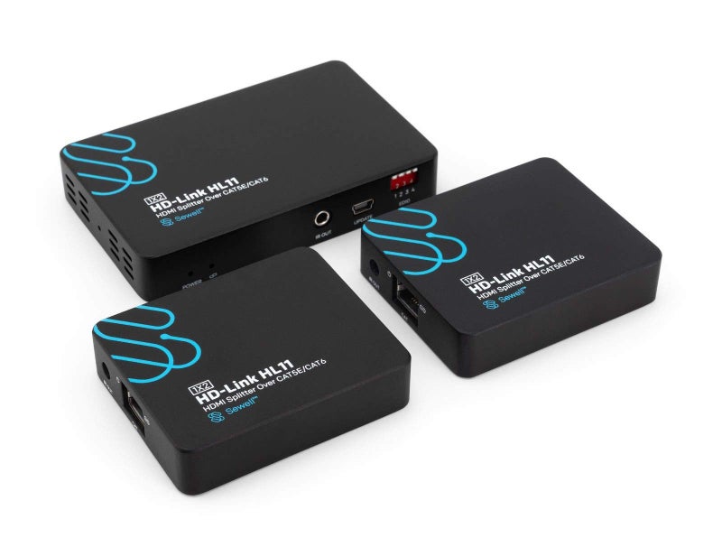 Sewell HDLink HL11 1x2 HDMI Splitter Over cat5e6 160 ft Black SW32979