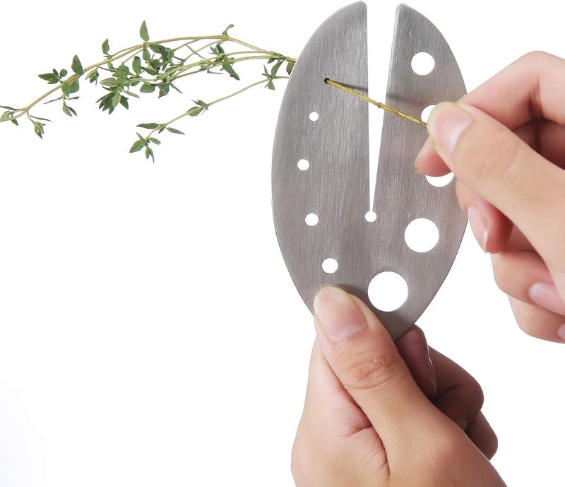DOMG Herb Stripper Tool, Stainless Steel Herb Leaf Zipper for Kale, Chard, Collard Greens, Rosemary and Thyme - Image 1