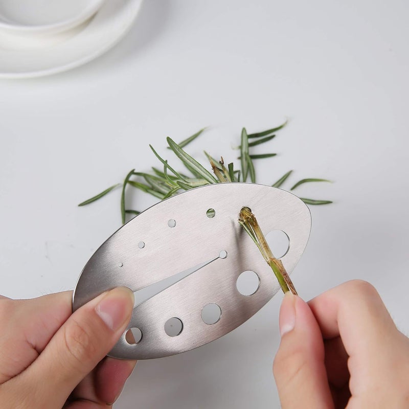 DOMG Herb Stripper Tool, Stainless Steel Herb Leaf Zipper for Kale, Chard, Collard Greens, Rosemary and Thyme - Image 5