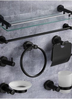 Bathroom Hardware Set 4 Pieces，Stainless Steel Accessories Sets ，Wall Mounted Double Towel Bar ，Towel Holder Hook，Toilet Paper Holder，Soap Dish - pzsku/Z737D03AC9D107B554B66Z/45/_/1692957488/38cfd117-caf8-4bb4-b9b8-ea8e82d49b00