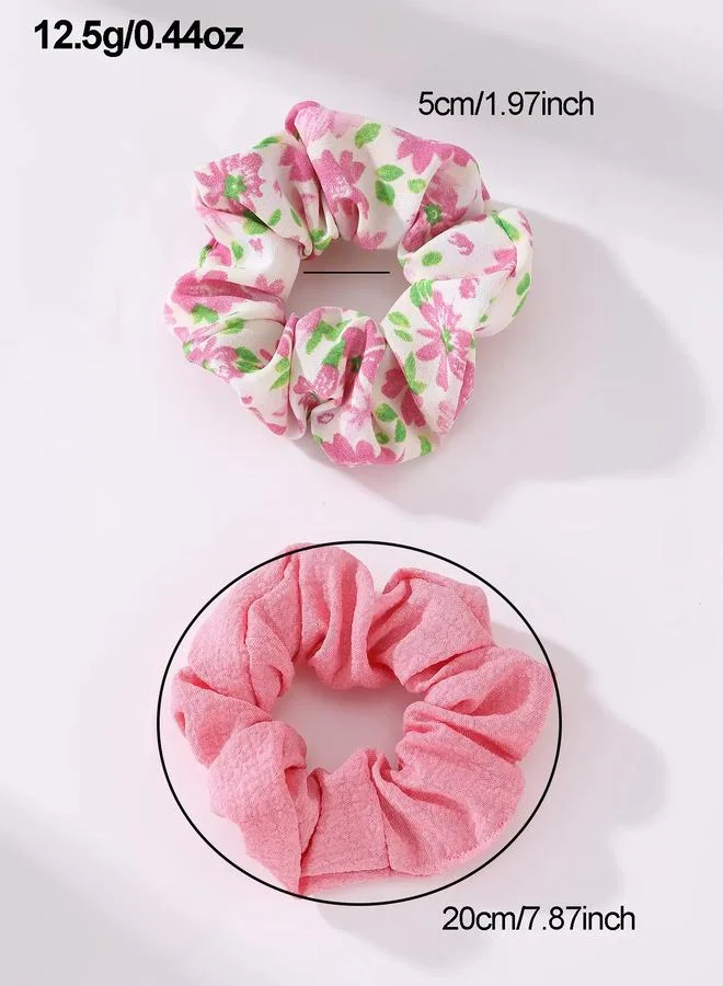 Take Two  Set of 2 - Floral Scrunchies for Women | Best Price UAE