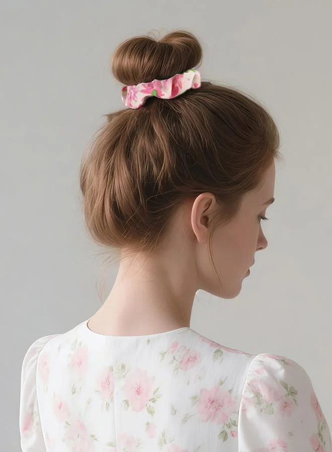 تايك تو Set of 2 - Floral Scrunchies