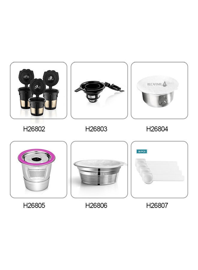 NIBEMINENT 2 Way Reusable Refillable Coffee Filter Basket Capsules Cup black 12.30 x 7.20 9.50cm - Image 4