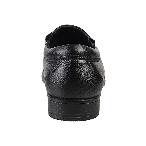 Mochi Men's Black Leather Moccasin 10-UK (44 EU) (19-6531) - Image 3