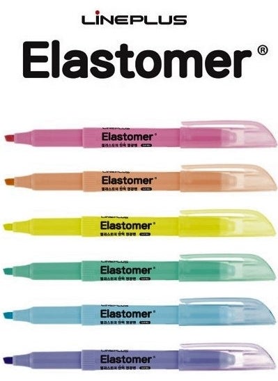 lineplus Elastomer Highlighter Pastel Colors 6 Pack  - Image 1