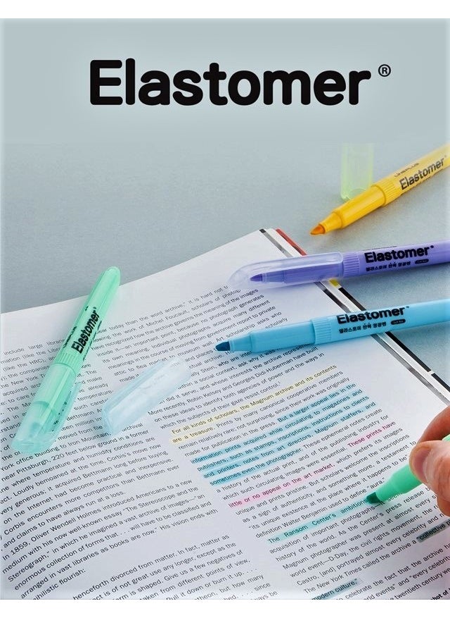lineplus Elastomer Highlighter Pastel Colors 6 Pack  - Image 4