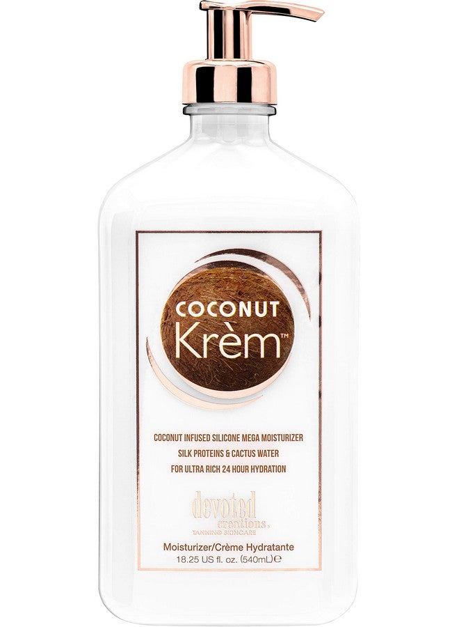 Devoted Creations Coconut Krém Moisturizer - Coconut Infused Silicone Moisturizer with Silk Proteins & Cactus Water for Ultra Rich 24 Hour Hydration 18.25 oz. - Image 1