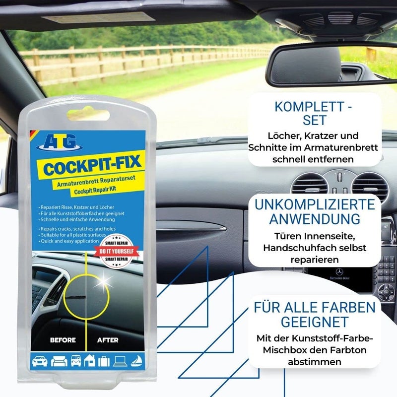 ATG Car Dashboard Repair Kit - Dash Repair - Dash Repair Kit - Leather & Vinyl Repair kit - Dashboard Repair - Dash Kit - Cracked Dashboard Repair Kit - Vinyl Repair Kit - Dashboard Repair Epoxy Glue - Image 2