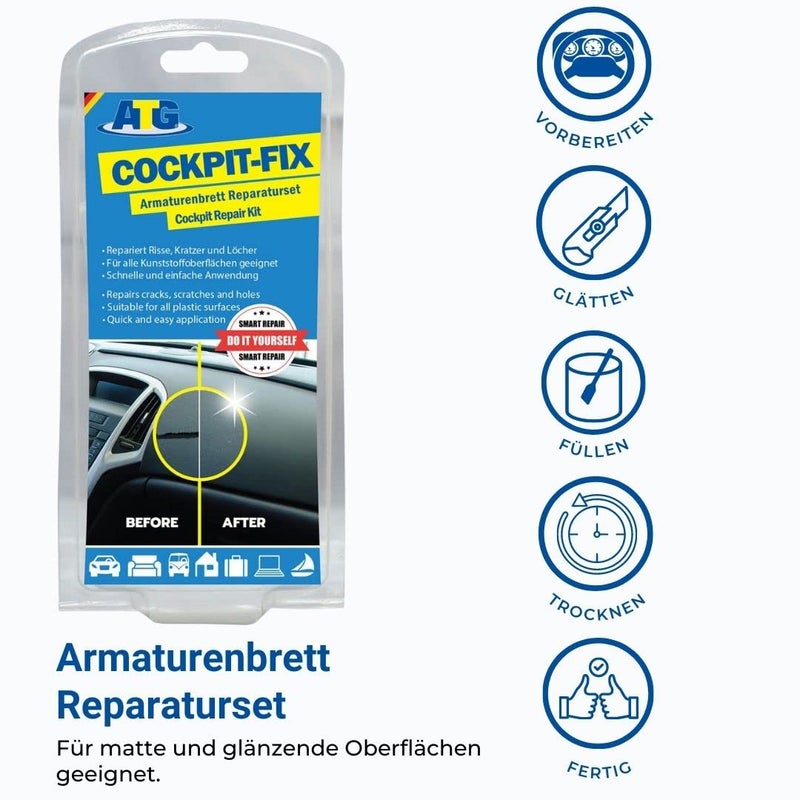 ATG Car Dashboard Repair Kit - Dash Repair - Dash Repair Kit - Leather & Vinyl Repair kit - Dashboard Repair - Dash Kit - Cracked Dashboard Repair Kit - Vinyl Repair Kit - Dashboard Repair Epoxy Glue - Image 4