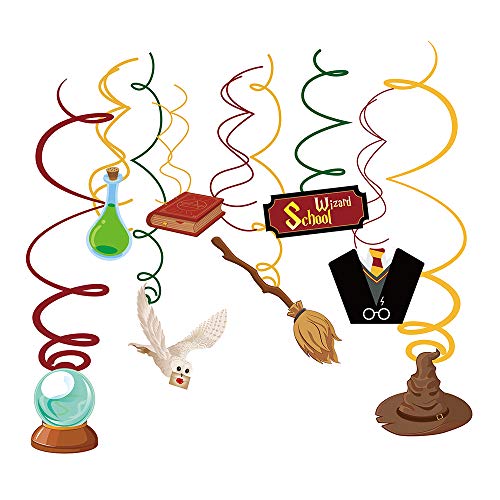 Festiko 30 Pcs Magical Wizard Theme Party Swirls With 16 Cutouts|Wizard Theme Party Decorations|Bachelorette Party Decorations|Superhero Theme Party Supplies|Multicolor - Image 3