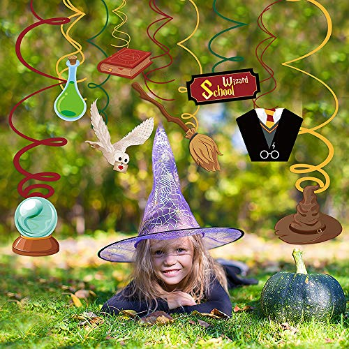 Festiko 30 Pcs Magical Wizard Theme Party Swirls With 16 Cutouts|Wizard Theme Party Decorations|Bachelorette Party Decorations|Superhero Theme Party Supplies|Multicolor - Image 4