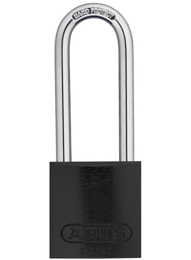 Abus Black 72/40 Lockout Tagout Padlock w/ 3" Shackle, Single Padlock, Keyed Alike, 1 Padlock with 2 Keys - Image 1