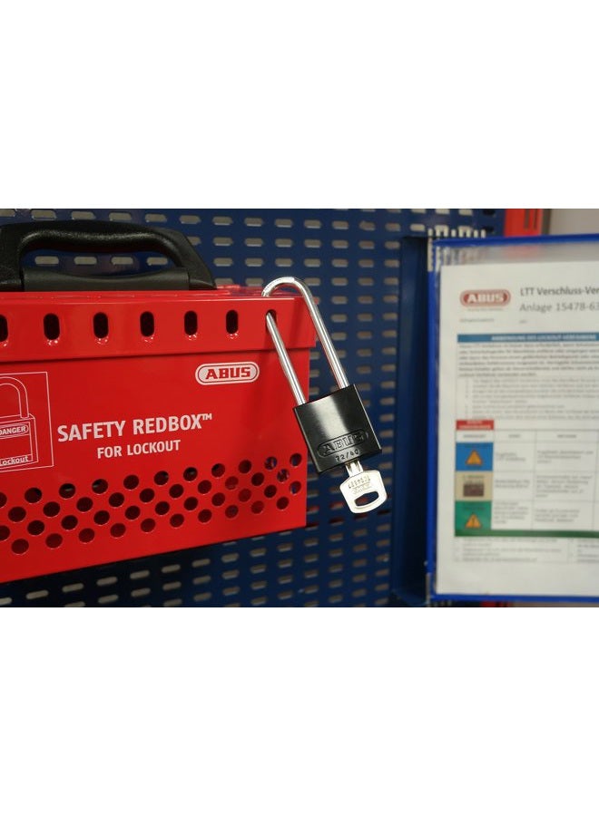 Abus Black 72/40 Lockout Tagout Padlock w/ 3" Shackle, Single Padlock, Keyed Alike, 1 Padlock with 2 Keys - Image 2