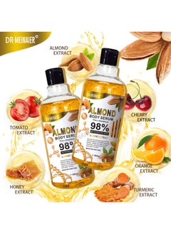 DR.MEINAIER Almond Body Serum Plus L-Glutathlone,98% Intensive Aha Almond Extract,Brightening Skin Tone 500ml  - Image 2