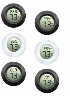 KASTWAVE Thermometers, Mini Hygrometer Thermometer, Indoor Thermometer, Hygrometer Fahrenheit or Celsius Meter, Digital LCD Monitor, for Greenhouse, Garden, Cellar, Cars, Baby Rooms, 6-Pack  - Image 1