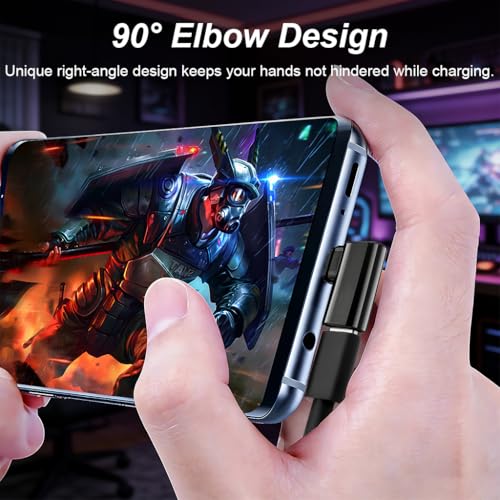 Verilux® PD 140W USB C to Type C Connector with LCD Display, Right Angle Type C Connector Support 40Gbps Data Sync & 8K@60Hz Video for iPhone 17/16/15, MacBook and More USB-C Devices, Black - Image 5