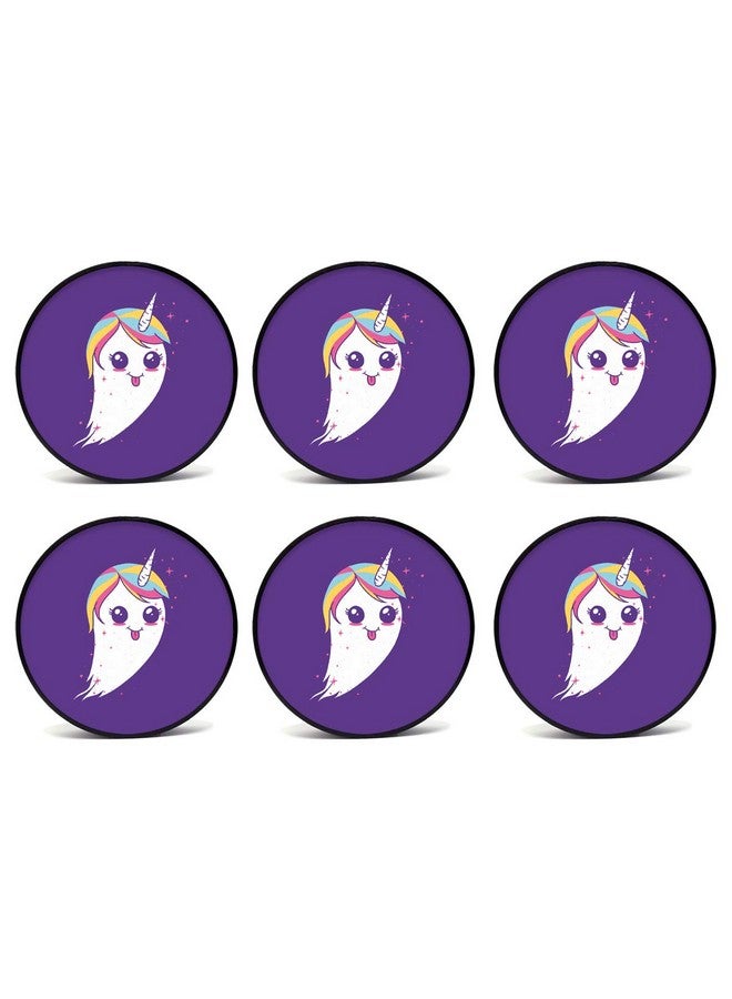 Tinywalk Unicorn Books for Quotes Coaster Wooden Printed Coaster (4X4) inch Set of 6 Pieces - Image 1