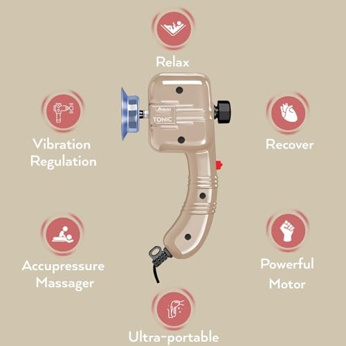 ASBAH Tonic Massager Machine for Face & Other Body Parts| Electric Massager with 5 Interchangeable Heads for Pain Relief & Relaxation |Facial machine for Salon & Parlor |Handheld Massager - Multicolor - Image 3