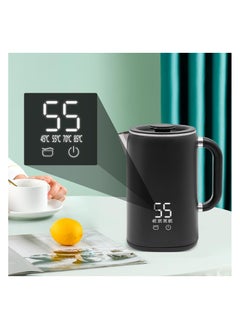 XVersion 1.7L Electric Kettles,Smart Water Boiler Kettle with Touch Screen,Digital Display,5 Temp Settings,Dual Wall Anti-Scald,Rapid Boil,Auto Shut-Off for Tea/Coffee/Milk - black  - Image 3