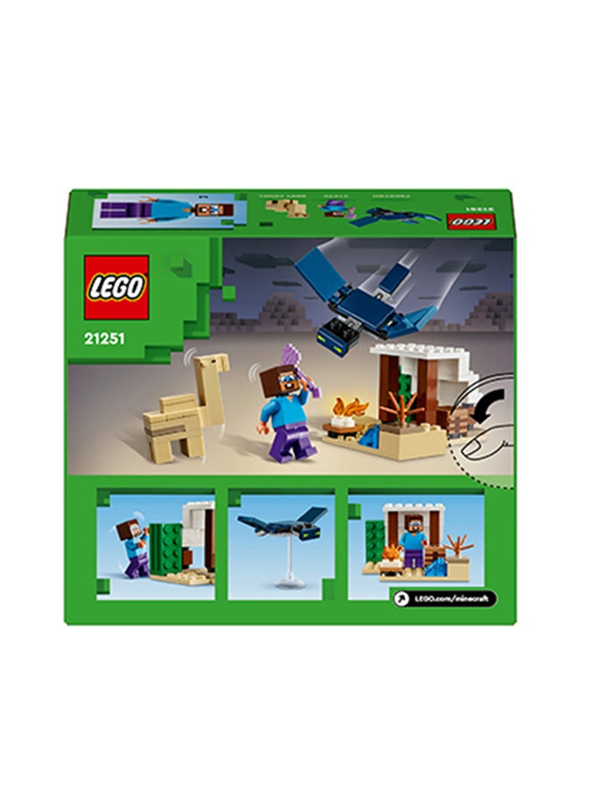 LEGO Minecraft Steve's Desert Expedition Building Toys for 6 Plus Year Old Kids, Boys and Girls, Biome Gaming Set with House, Toy Animal and Figures, Gift for Gamers 21251  - Image 3