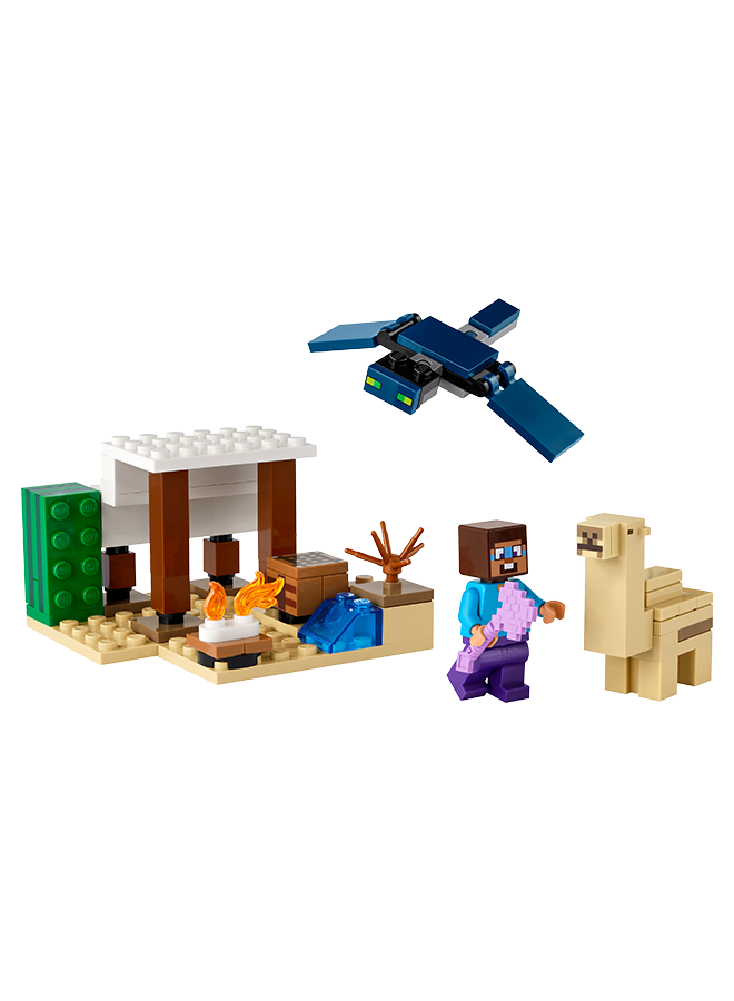 LEGO Minecraft Steve's Desert Expedition Building Toys for 6 Plus Year Old Kids, Boys and Girls, Biome Gaming Set with House, Toy Animal and Figures, Gift for Gamers 21251