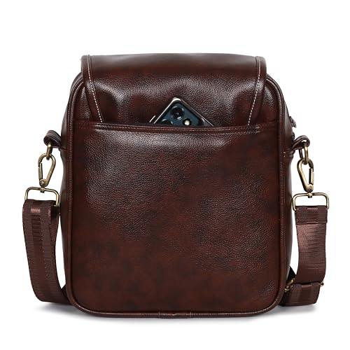 HOT SHOT TRIPSTER_2007|FAUX LEATHER SLING BAG|SIDE BAG|TRAVEL BAG|SHOULDER BAG|PASSPORT BAG|CROSS BODY BAG|WATER RESISTANT|7 LITER SLING BAG FOR MEN & WOMEN - Image 3