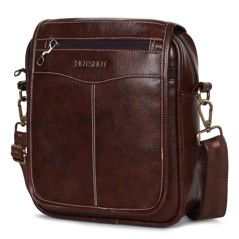 HOT SHOT TRIPSTER_2007|FAUX LEATHER SLING BAG|SIDE BAG|TRAVEL BAG|SHOULDER BAG|PASSPORT BAG|CROSS BODY BAG|WATER RESISTANT|7 LITER SLING BAG FOR MEN & WOMEN - Image 5