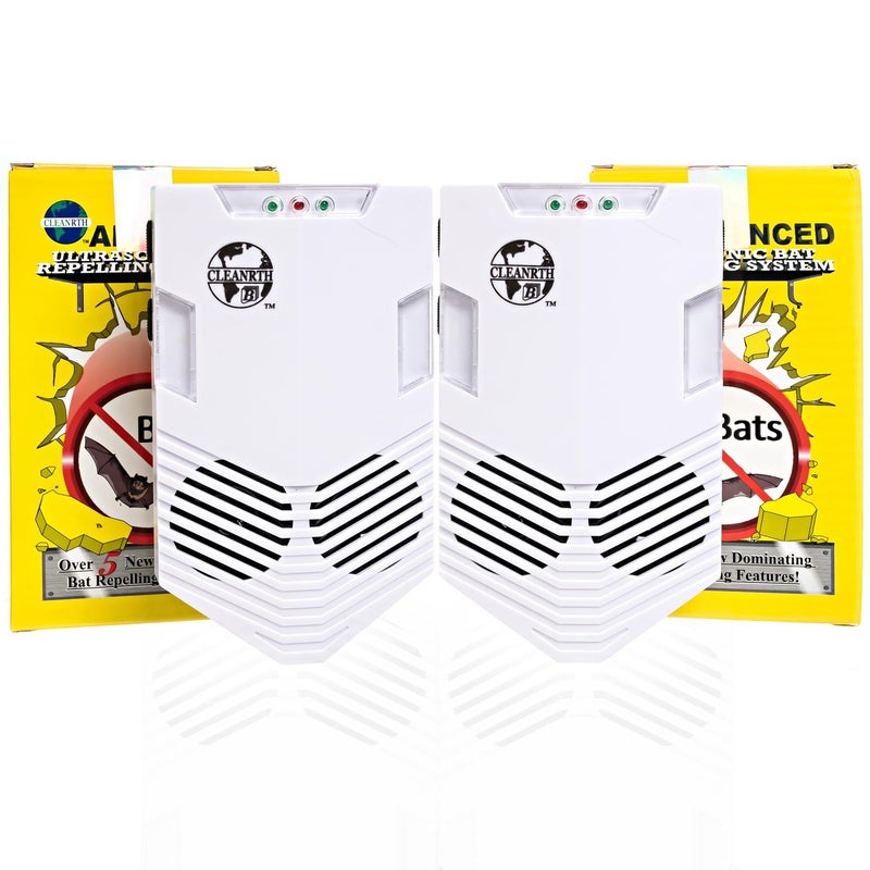 Bat Repellent for Attic Outdoors Indoors Cleanrth CB006 Advanced Ultrasonic Bat Repelling System 2Pack