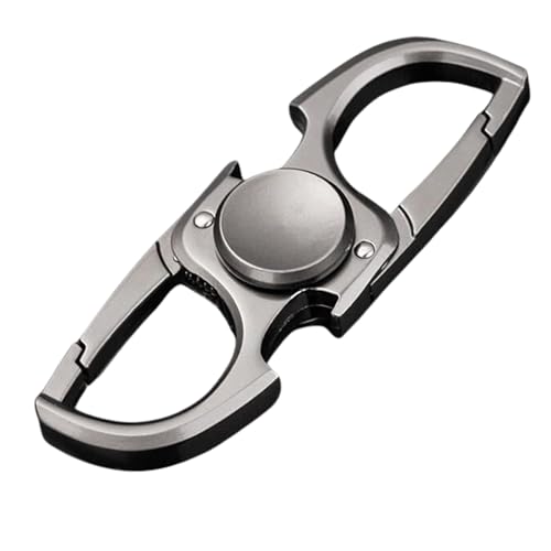 Tresneria Keychain for Car & Bike Keys | Solid Metal Key Holder with Hook Clip Ring for Office, Travel & Gifting (Dual Spin Keychain) - Image 1
