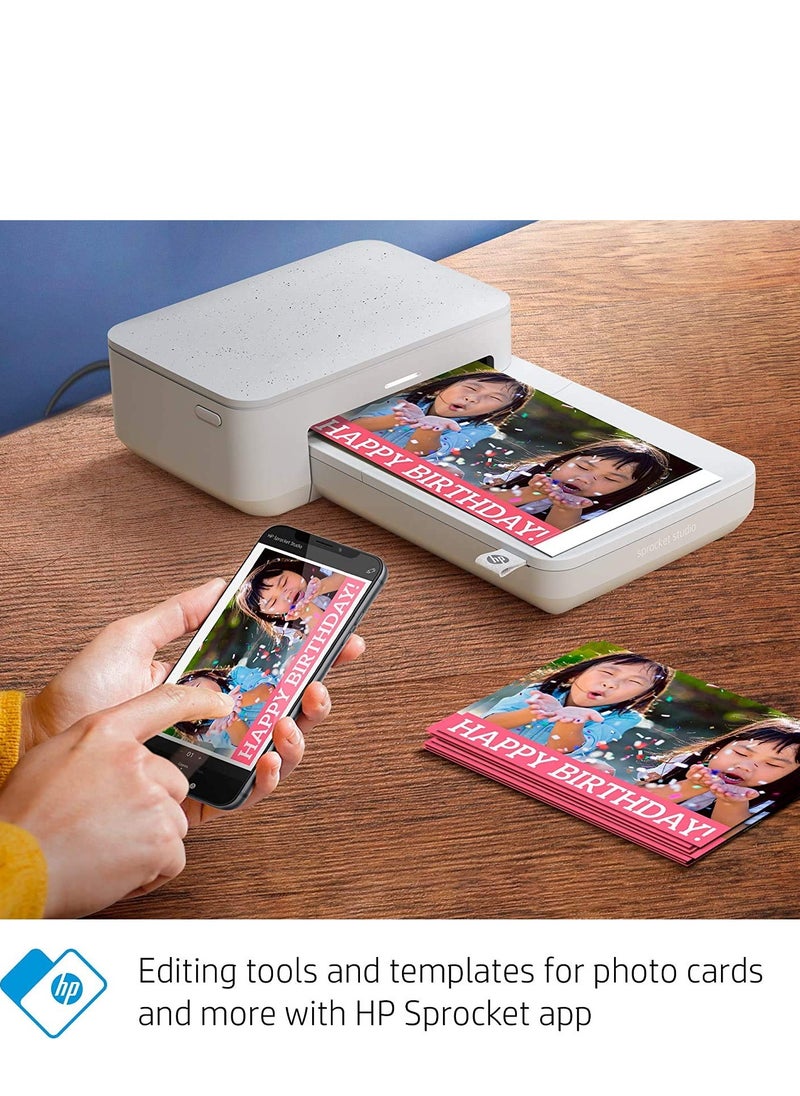 HP Sprocket Studio 4x6” Instant Photo Printer – Print Photos from Your iOS, Android Devices & Social Media