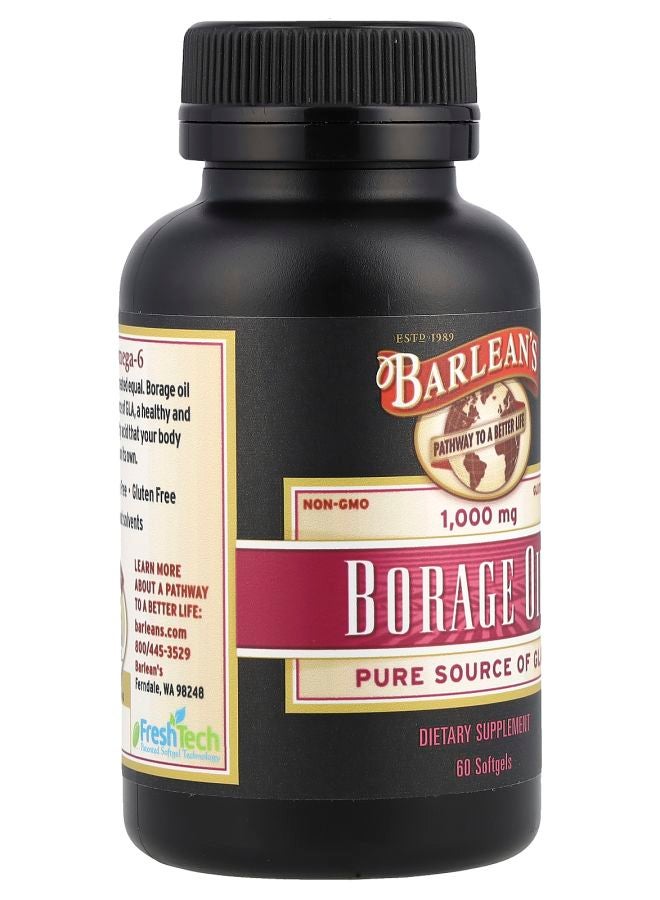 BARLEAN'S Borage Oil 1000 mg 60 Softgels - Image 2