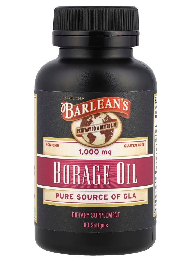 BARLEAN'S Borage Oil 1000 mg 60 Softgels - Image 1