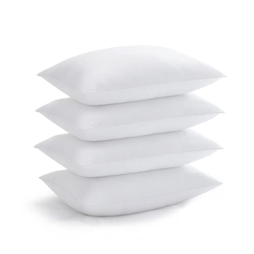 Acanva Bed Pillows for Sleeping Cooling Hotel Quality with Premium Soft 3D Down Alternative Fill for Back Stomach or Side Sleepers King Pack of 4 White 4 Count