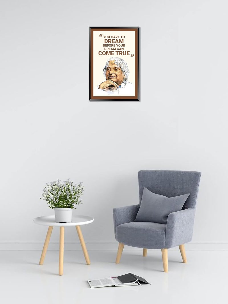 DBrush Dr Abdul Kalam Quotes Motivational Poster with Framed Artwork For Office Home Study room Decor Gift Item Inspirational Quotes Frames Painting Synthetic wood Without Glass 14 Inch x 20 Inch - Image 4