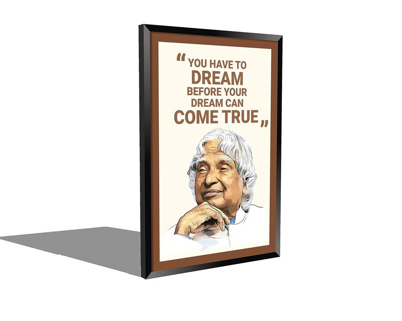DBrush Dr Abdul Kalam Quotes Motivational Poster with Framed Artwork For Office Home Study room Decor Gift Item Inspirational Quotes Frames Painting Synthetic wood Without Glass 14 Inch x 20 Inch - Image 3