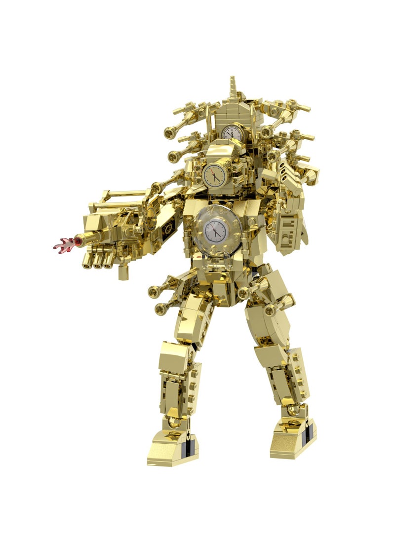 General Skibidi Toilet Man Toy Building Blocks 446Pcs Strengthening Titan Clockman Toy Ideas Toys Battle Horror Game Model Ideas Toys Gifts for Adult & Kids  - Image 3