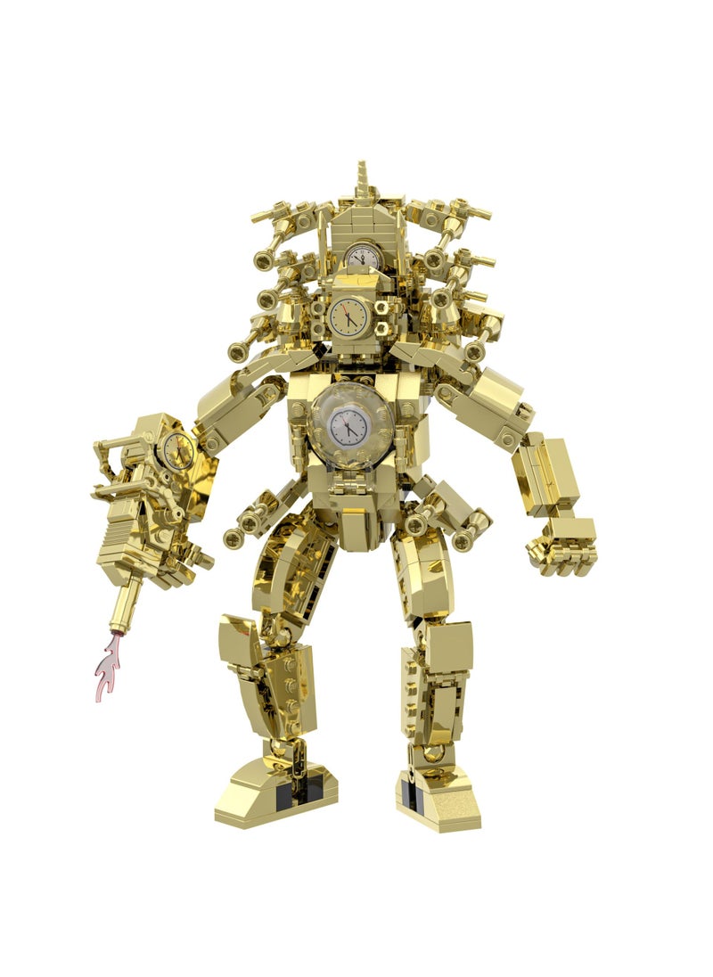 General Skibidi Toilet Man Toy Building Blocks 446Pcs Strengthening Titan Clockman Toy Ideas Toys Battle Horror Game Model Ideas Toys Gifts for Adult & Kids  - Image 4
