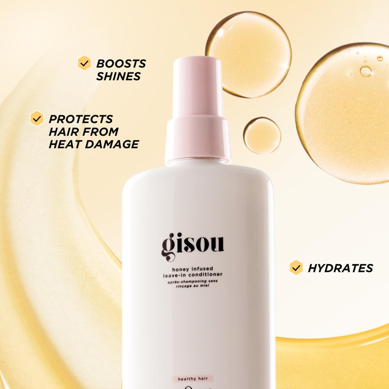 Gisou Honey Infused Leave-In Conditioner â€“ Detangling, Hydration & Frizz Control with Mirsalehi Honey, Argan Oil & Baobab Extract, 5.1 Fl Oz - Image 2