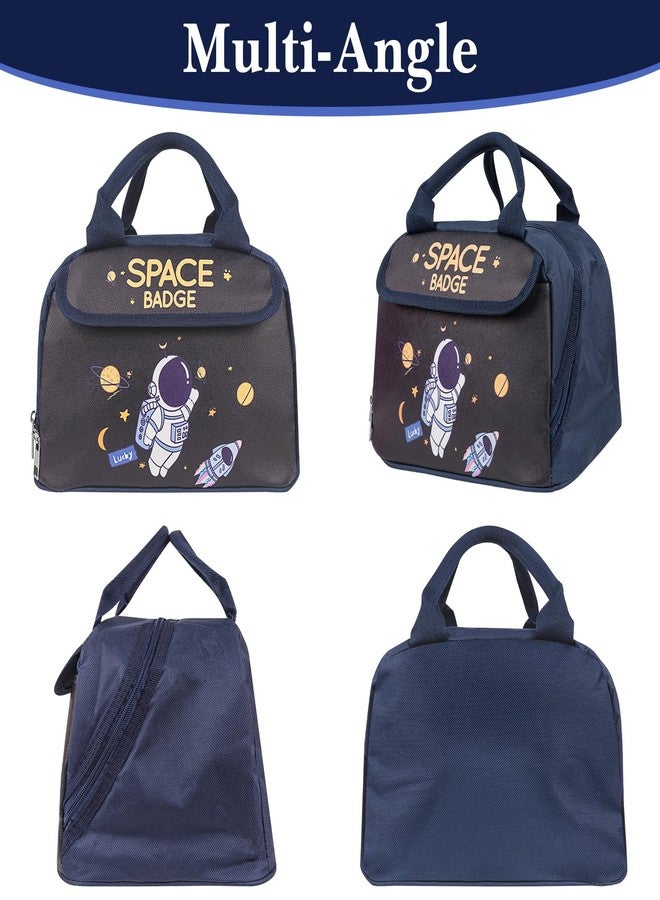 لينكيديا حقيبة غداء للأطفال من Linkidea، حقيبة حمل كبيرة السعة مزودة بحزام يد، حقيبة صندوقية قابلة لإعادة الاستخدام للمدرسة، متوافقة مع علب الغداء B.Box و Sunhanny و Pedeco و QQKO و Xgxn (أزرق داكن) - Image 5