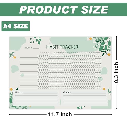 True Flair Trueflair Monthly Habit Tracker (A4 Size,13 Sheets) Undated Planner Sheets With Goals For Self Improvement (Design 2) - Image 5