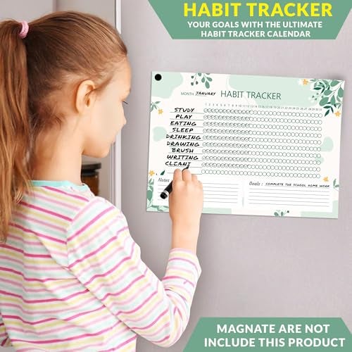 True Flair Trueflair Monthly Habit Tracker (A4 Size,13 Sheets) Undated Planner Sheets With Goals For Self Improvement (Design 2) - Image 3