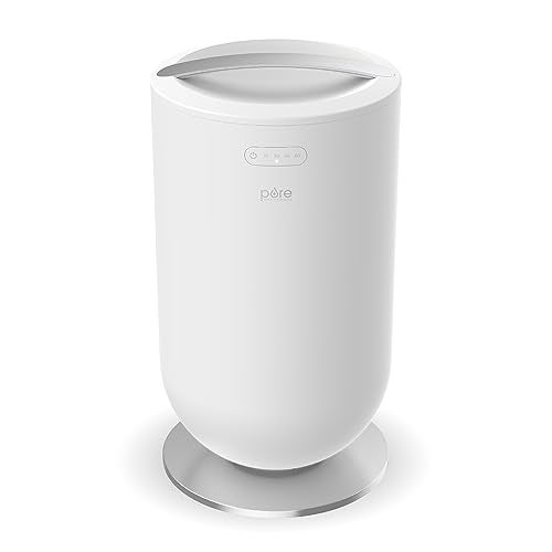 Pure Enrichment PureBliss Luxury Towel Warmer - Extra Large 20L Heats Towels, Robes, Blankets, or Clothing - Modern Bucket Design, 4 Heat Timer Settings & Auto Shut-Off (White & Brushed Silver) - Image 1