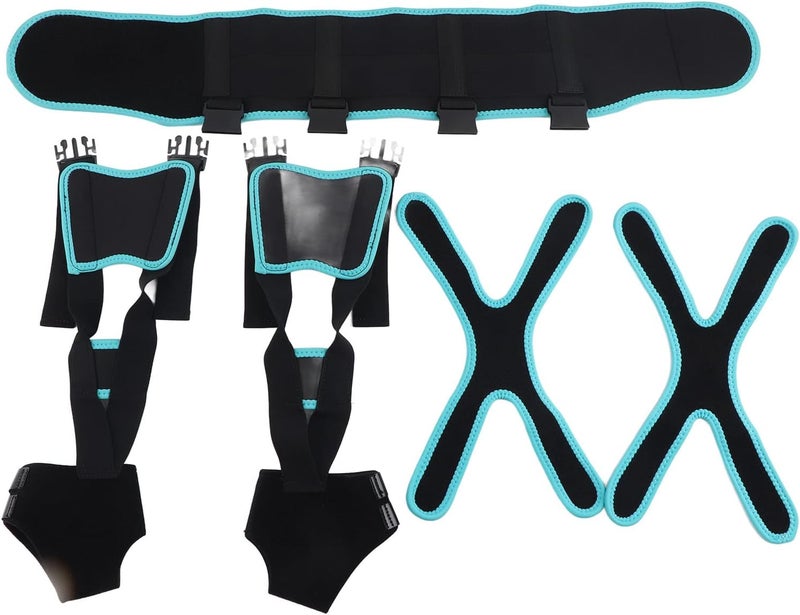woobles Leg Shape Corrector Strap, 3 Sizes Soft High Elasticity Leg Straighten Beauty O X Type Leg Correction Belt for Adults Women and Men(M) M - Image 1