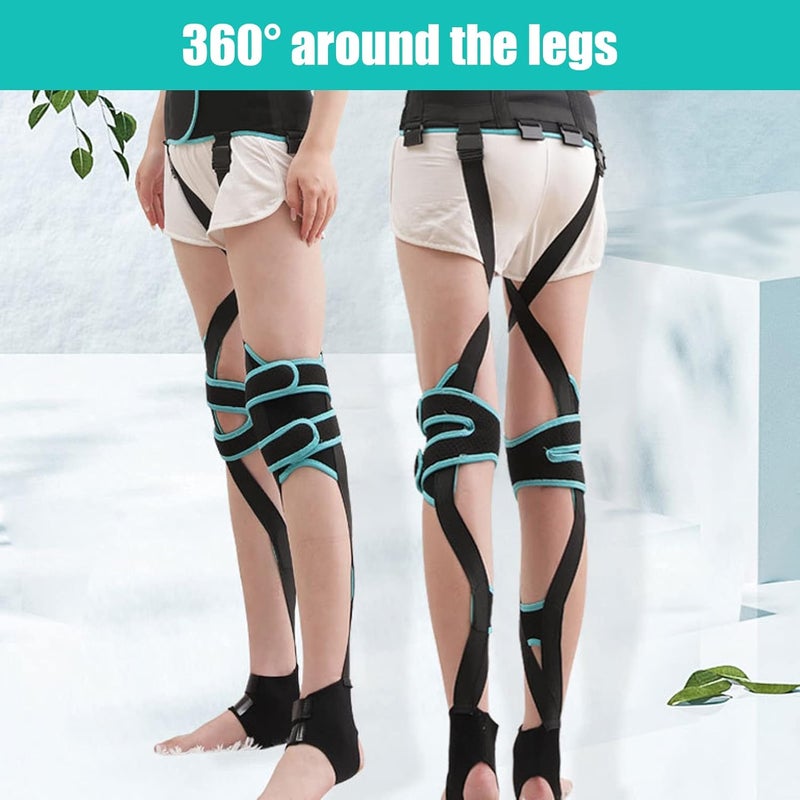 woobles Leg Shape Corrector Strap, 3 Sizes Soft High Elasticity Leg Straighten Beauty O X Type Leg Correction Belt for Adults Women and Men(M) M - Image 2