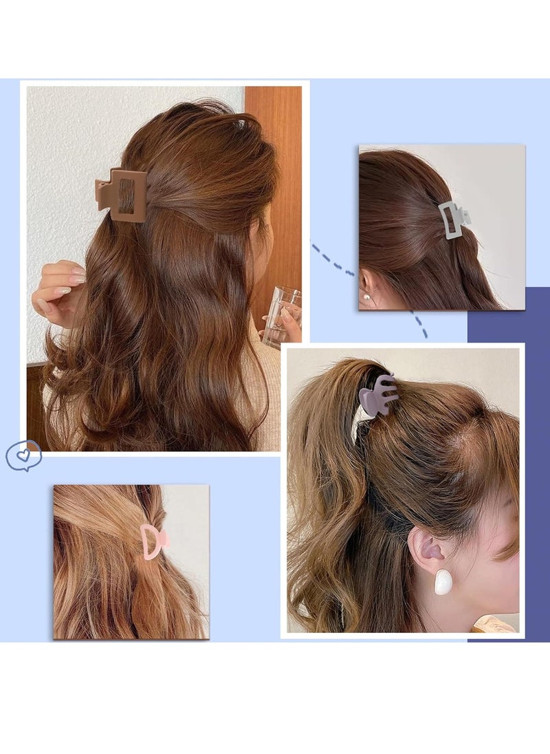 Lydztion LYDZTION 18Pcs Small Claw Clips for Women, Medium Matte Hair Clips for Thin Fine Hair, Strong Hold Hair Accessories (Light Color)  - Image 3