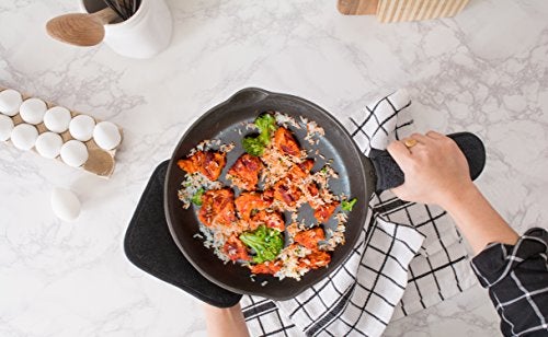 DII Basic Terry Collection Quilted 100% Cotton, Pan Handle, Black, 3 Piece - Image 5