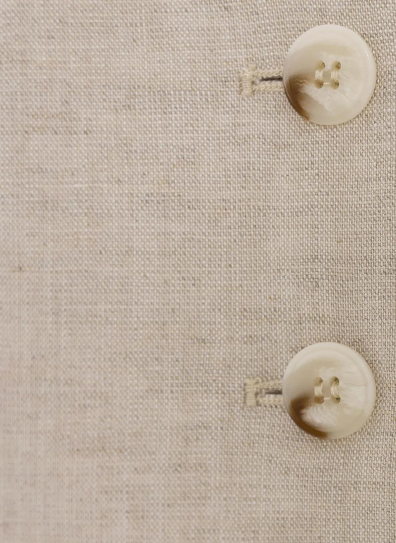 Lichi Linen top with large buttons