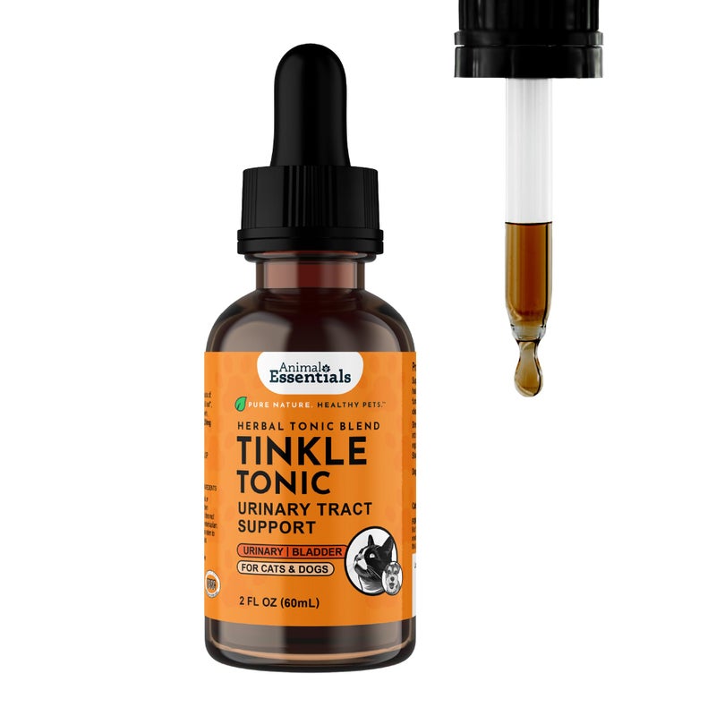 Animal Essentials Tinkle Tonic - Dog & Cat Urinary Tract Support, Kidney Supplement, Supports Urinary Tract, Bladder Health for Pets, with Marshmallow - 2 fl oz - Image 1
